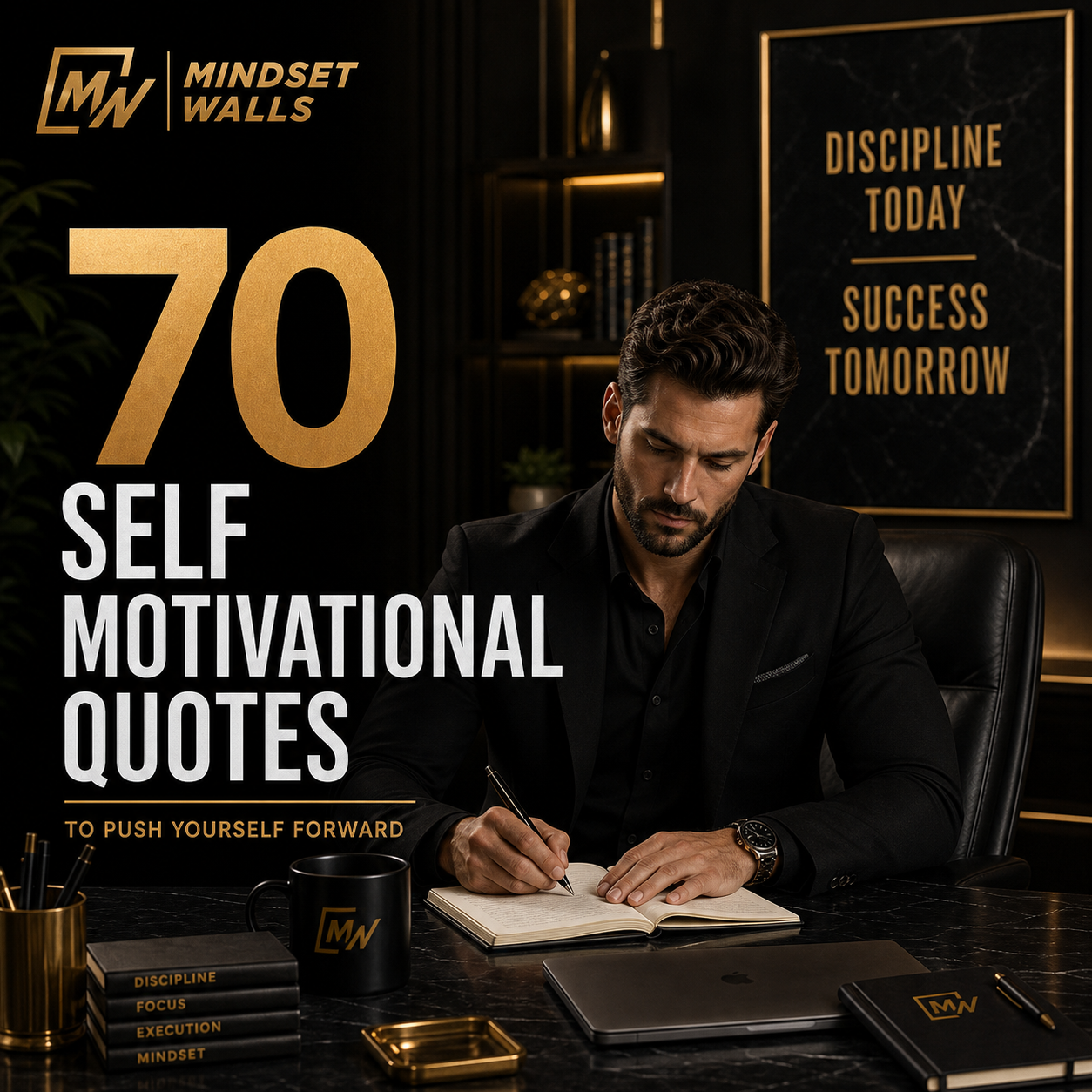 Title picture for post: 70 Self Motivational Quotes to Push Forward