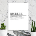 Resilience White Motivational Wall Art