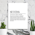 Success White Money Mindset Wall Art