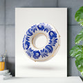Donut Blue Onion Porcelain Style Wall Art