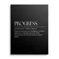 Progress Black Motivational Wall Art
