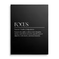 Focus Black Motivational Wall Art