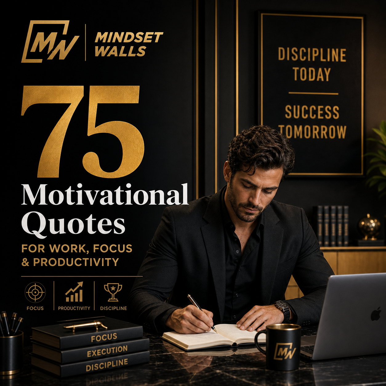 Title picture for post: 75 Motivational Quotes for Work, Focus & Productivity