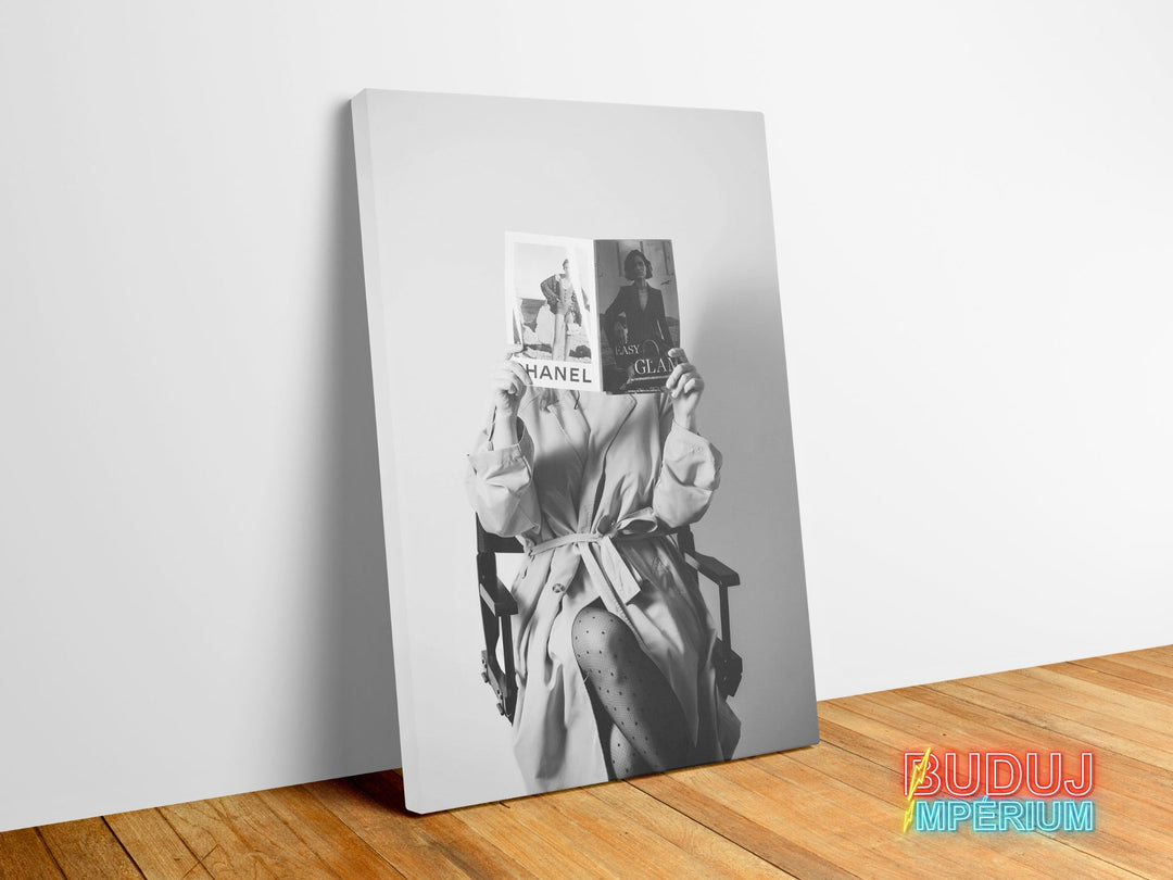 Chanel Paris modern canvas wall art for elegant wall decor.