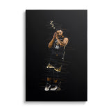 Motivational pop art canvas print of a basketball player in a black number 30 jersey, front view.