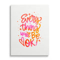 Everything Will Be Ok Motivational Wall Art