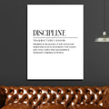 Discipline White Motivational Wall Art