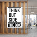Think Outside the Box Motivational Quote Wall Art
