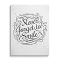 Never Forget to Smile Motivational Wall Art