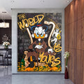 Rich Duck in Armchair 2 “The World Is Yours” Luxury Wall Art
