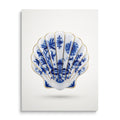 Scallop Shell Blue Onion Porcelain Style Wall Art
