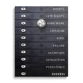 Fitness Silver Workout Motivational Wall Art
