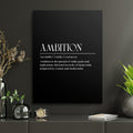 Ambition Black Motivational Wall Art for Office