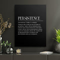 Persistence Black “Vytrvalost” Motivational Wall Art
