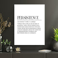 Persistence White “Vytrvalost” Motivational Wall Art