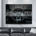 Mercedes AMG White “Success Visualization” Motivational Wall Art